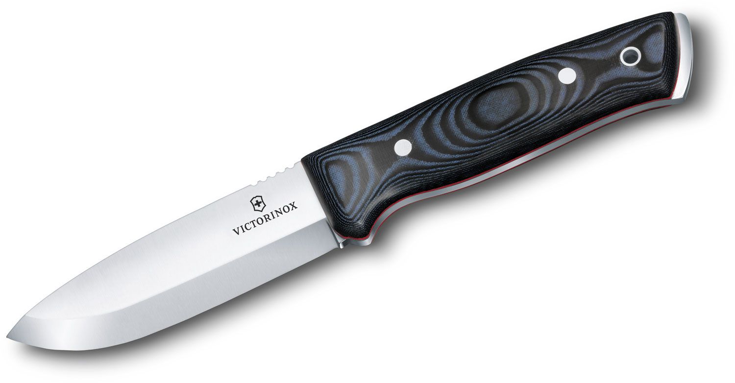 Victorinox Swiss Army Outdoor Master Mic Large Fixed Blade Knife 4 Satin,  Micarta Handles, Kydex Sheath, Fire Starter - KnifeCenter - 4.2261