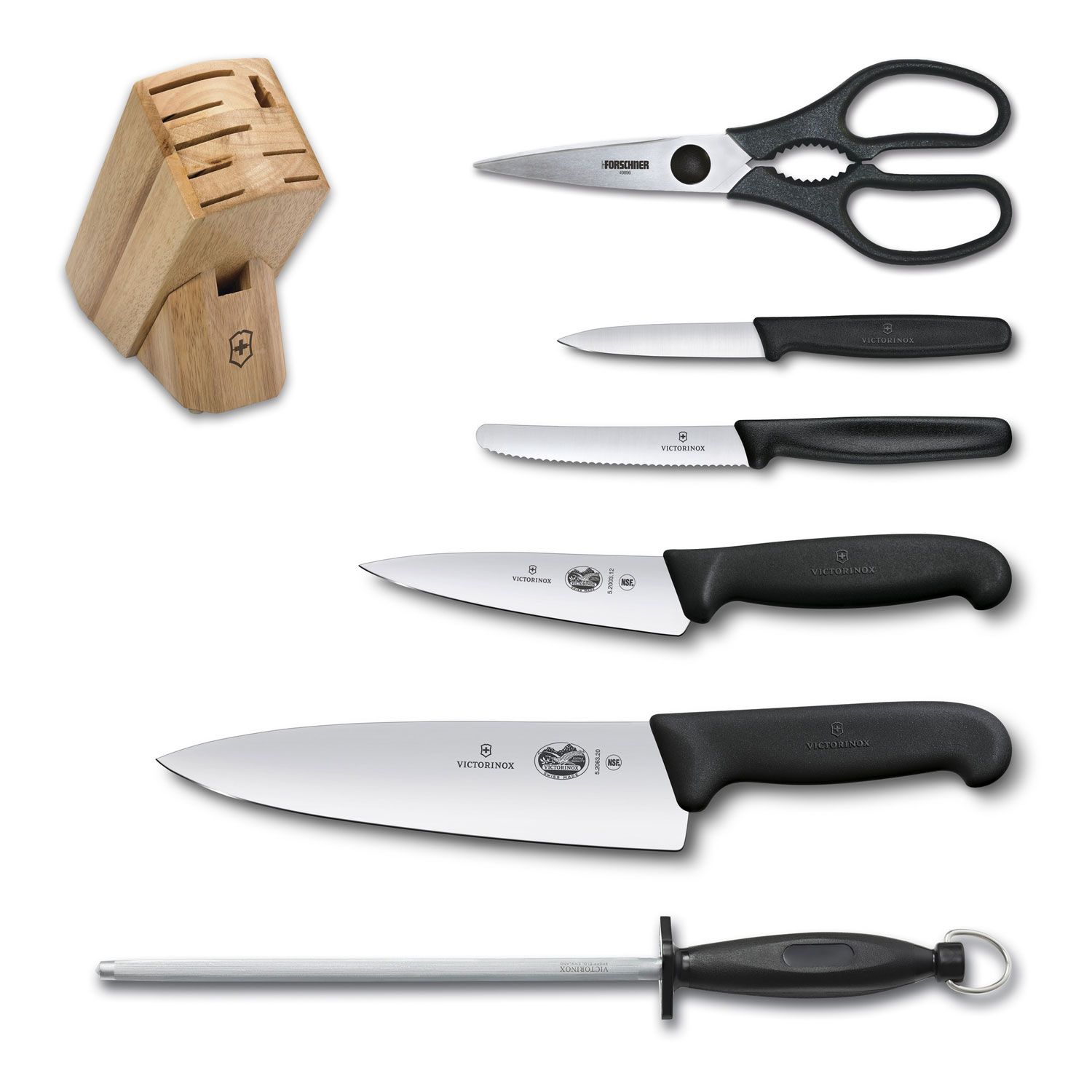 Chef's knife 7-piece set and knife case VICTORINOX
