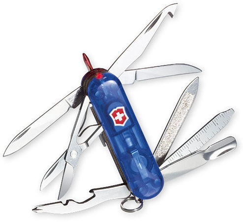 Victorinox Swiss Army Midnite Minichamp Multi-Tool, Red LED, 2-1/4