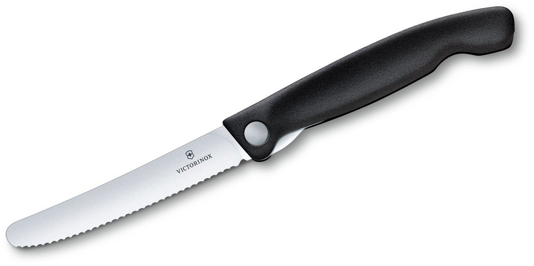 Choice 3 1/4 Serrated Edge Paring Knife with White Handle