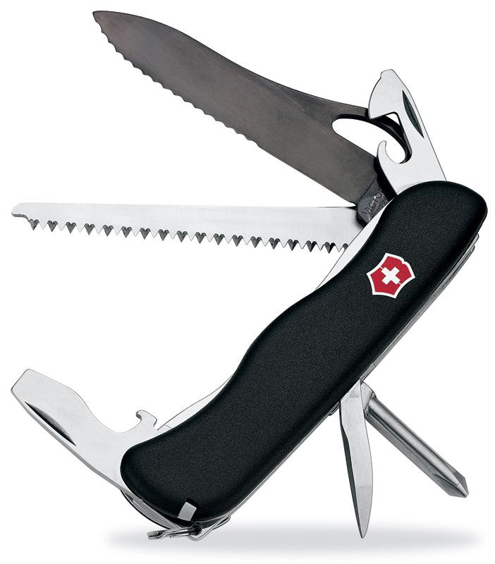  Victorinox Swiss Army Black Lightweight Serrated