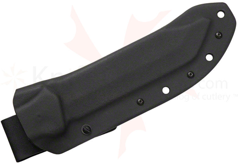 SCAR Blades Liberator Fixed 73/8" Gray Sawback Blade, Black Micarta