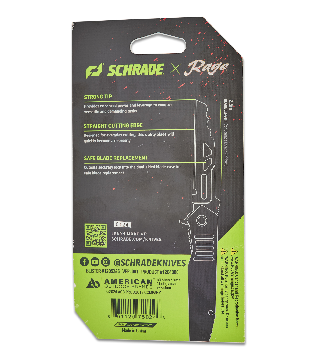 Schrade Enrage 7 Replacement Blades, 6 Pack KnifeCenter 1204888