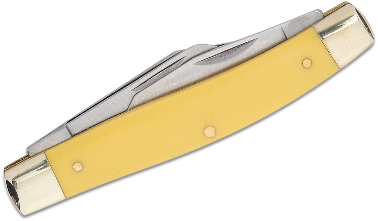 SCHRADE OLD TIMER SENIOR STOCKMAN FOLDING POCKET KNIFE YELLOW DELRIN HANDLE  8OTY