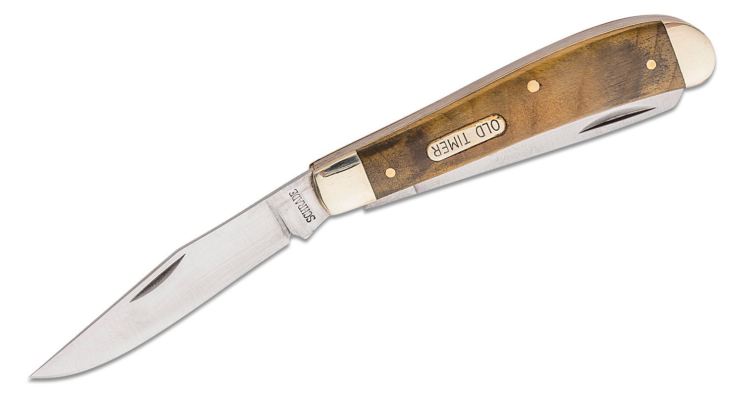 Old Timer 3 in. Gunstock Trapper Iron Wood Folding Pocket Knife, 94OTW at  Tractor Supply Co.