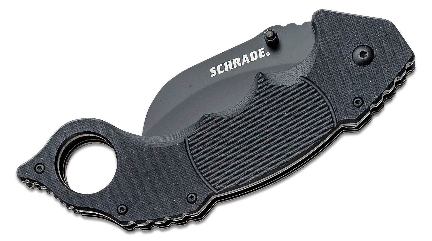 Details about   Schrade SCH110 G10 Handle Karambit Blade Reversible Clip Liner Lock 9Cr18Mov 