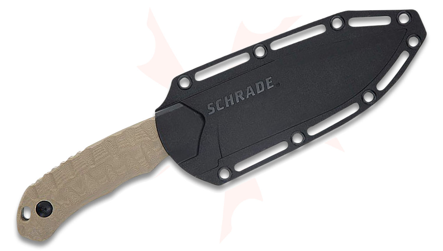 Schrade Delta Class IBeam Fixed Blade Knife 5" AUS8 Black Harpoon