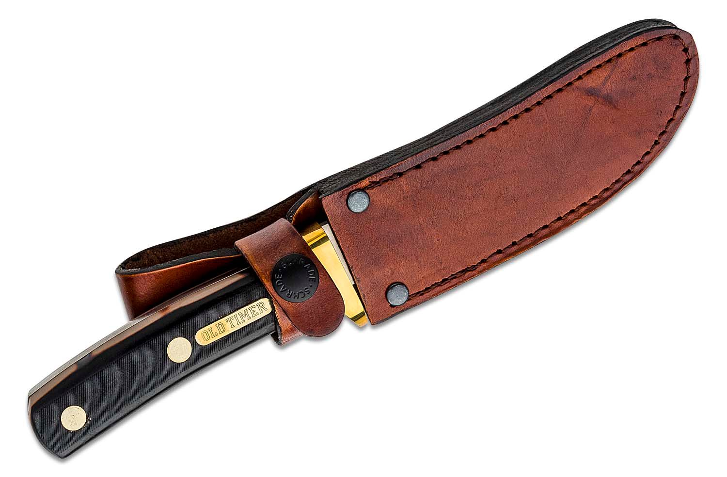 Schrade Old Timer Honesteel 7.125 Sharpening Steel, Leather