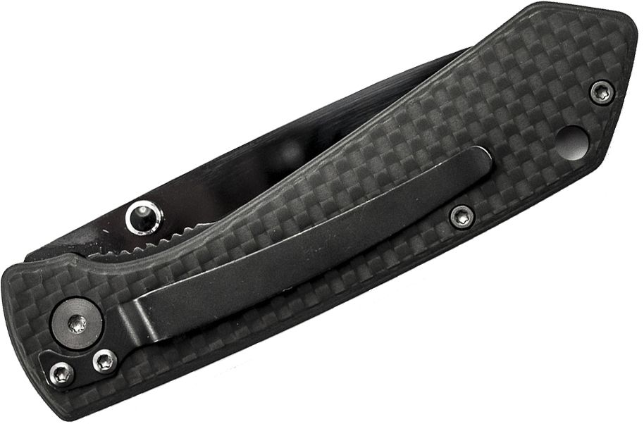 CERAMIC FOLDING POCKET KNIFE: CARBON FIBER HANDLE