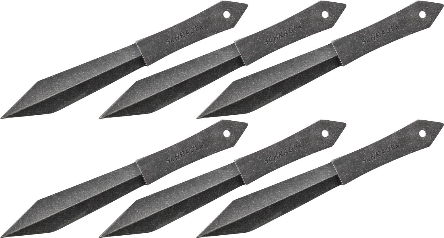 3 Pcs 6 Full Tang Steel Throwing Knife Set Fixed Blade Throwers with Sheath