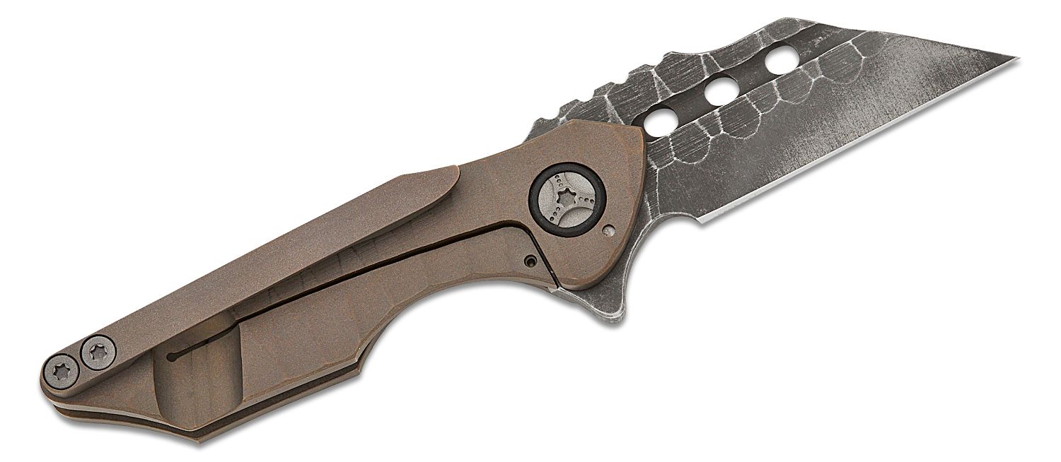 Scorpion 6 Knives Custom Raven Rock #005 Folding Knife 2.75