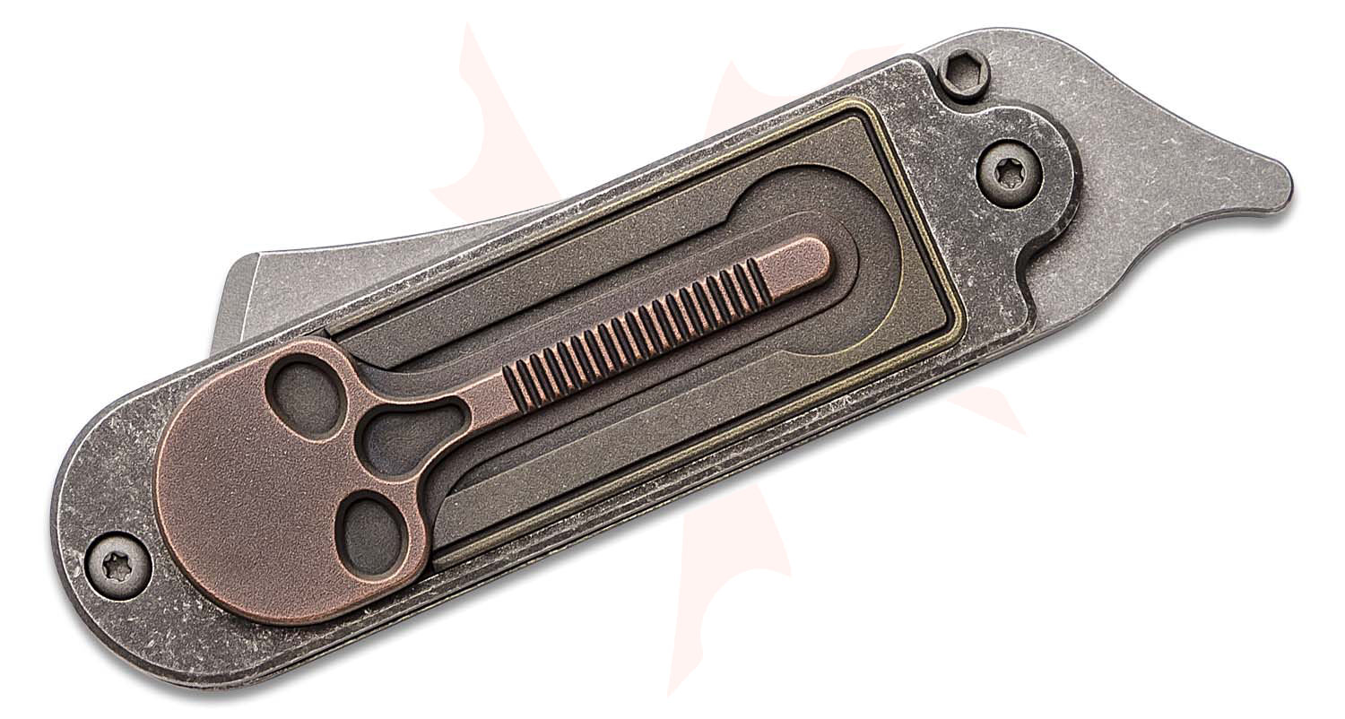 Serge Panchenko Mid-Tech Skull Bean Cleaver Slipjoint Front