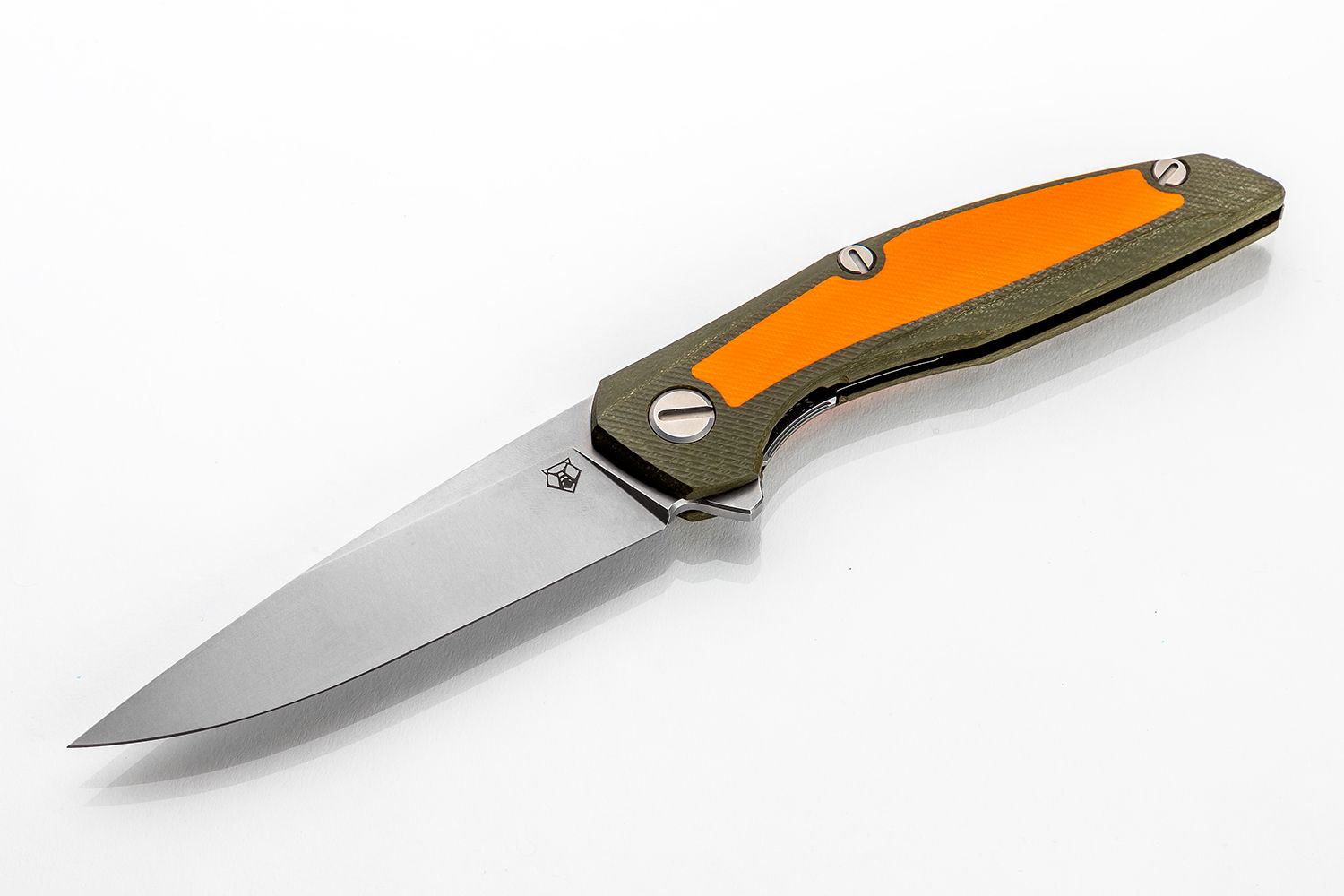 Aeroknife 5 Piece Knife Set orange Handles w/ Display Stand Holder Aero  Knife