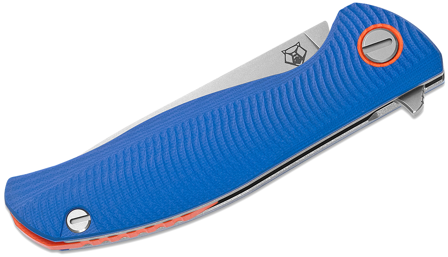 Shirogorov Model F3 Flipper Knife 3.875" Elmax Drop Point Blade, Blue