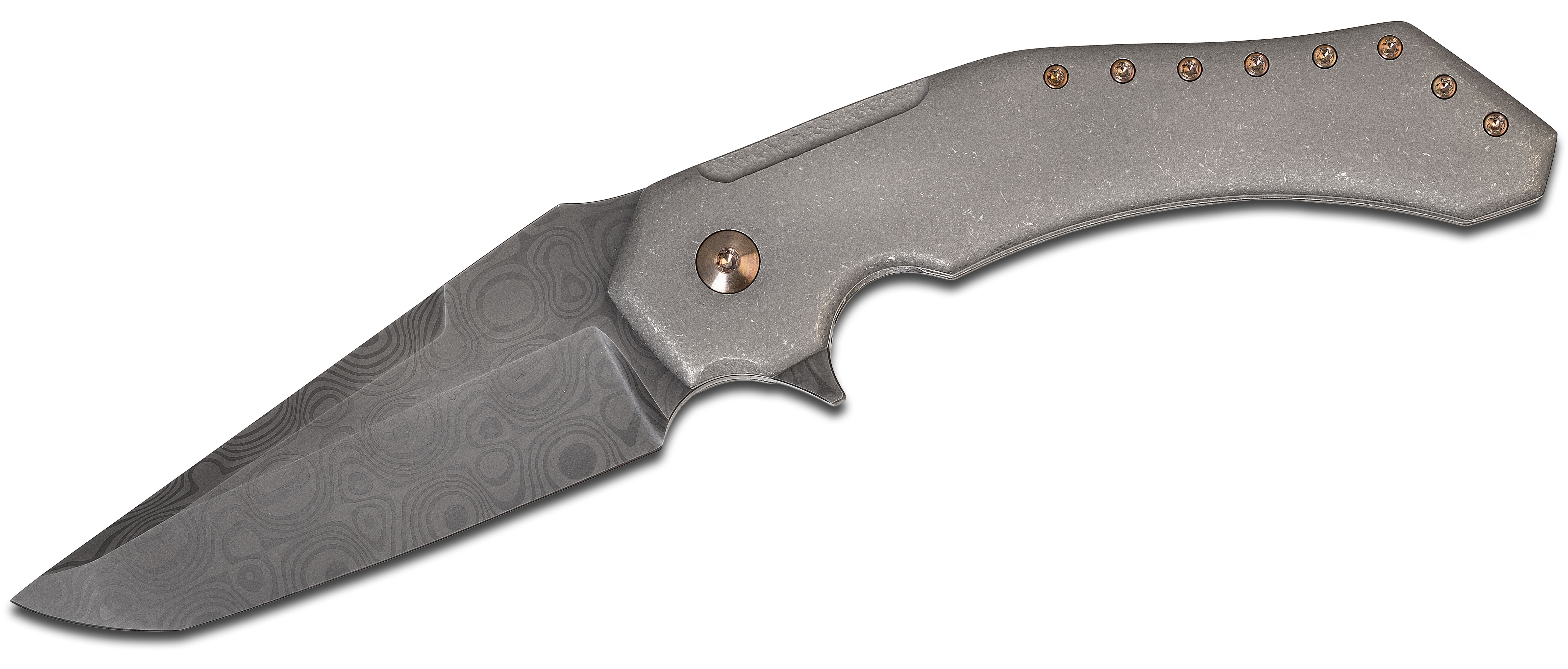 OMMO IRREGULAR PATTERN SK 36 グレー SK Knives Custom Destroyer Flipper 4