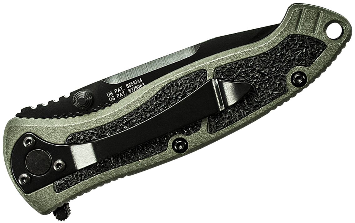 Smith & Wesson Medium Special Ops Assisted Folding Knife 3.1" Black Combo Tanto Blade, Green