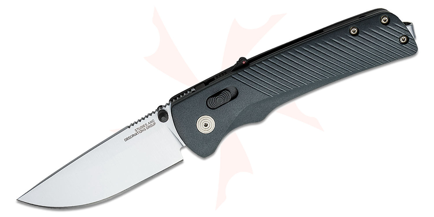 SOG Flash AT Urban Gray Assisted Folding Knife 3.45" D2 Satin Plain ...