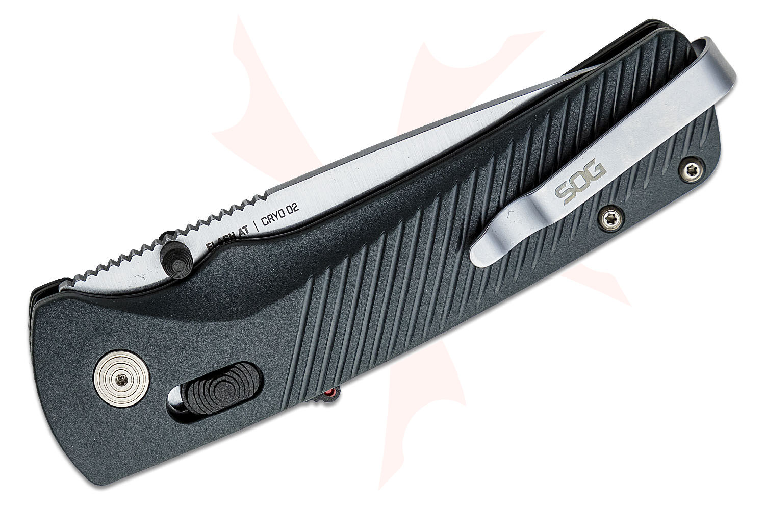 SOG Flash AT Urban Gray Assisted Folding Knife 3.45" D2 Satin Plain ...