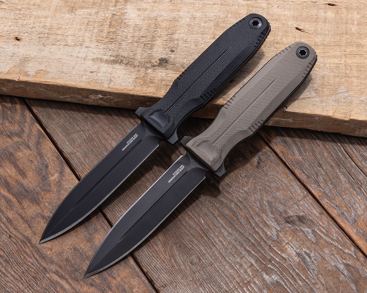 SOG Pentagon FX Blackout Fixed Blade Knife 4.77