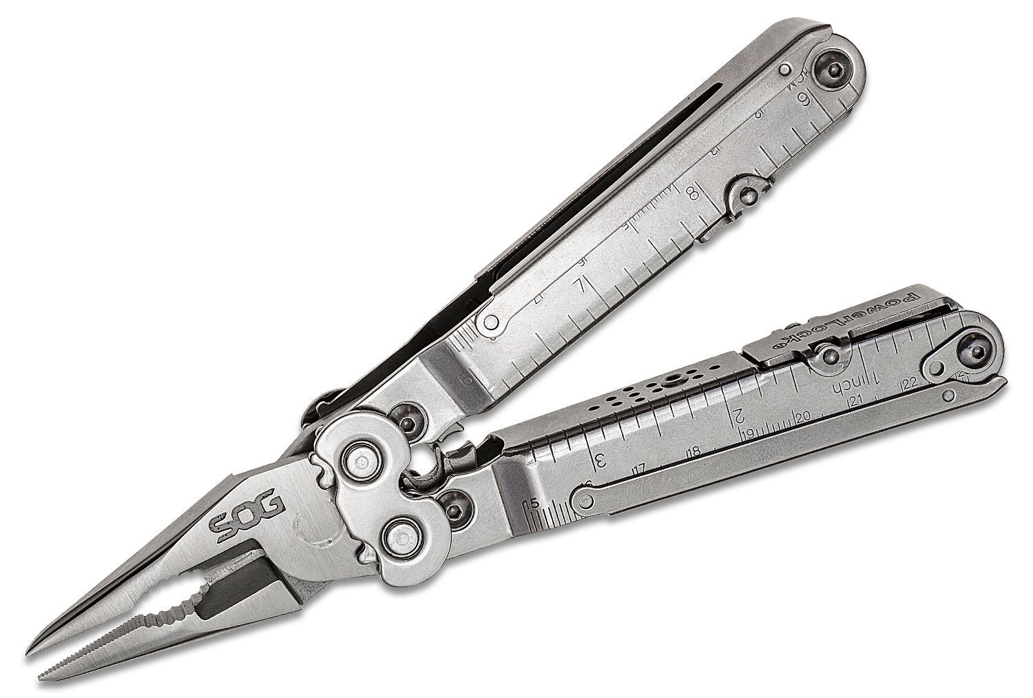 SOG PowerLock Stainless Finish Multi-Tool with Nylon Sheath ...