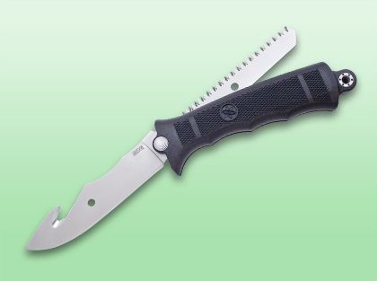 SOG Revolver 2.0 Hunt Fixed Blade, Satin Blade, Black/Orange Handle