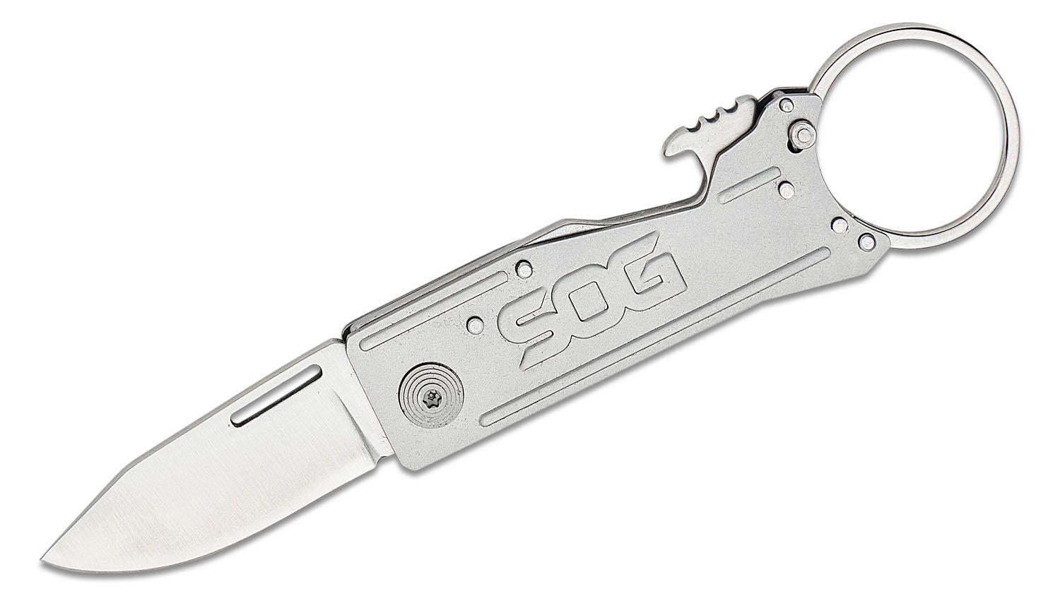 SOG Keytron 1 Folding Knife Fits on Your Keychain, Opens Bottles Too
