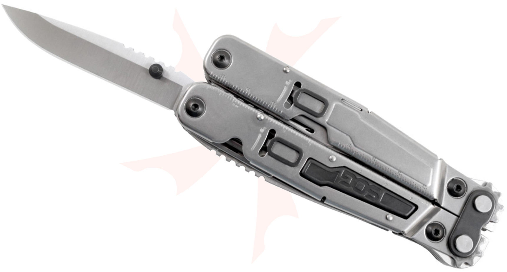 SOG PM1001 PowerGrab Multi-Tool with Hard Molded Quick-Access Sheath ...