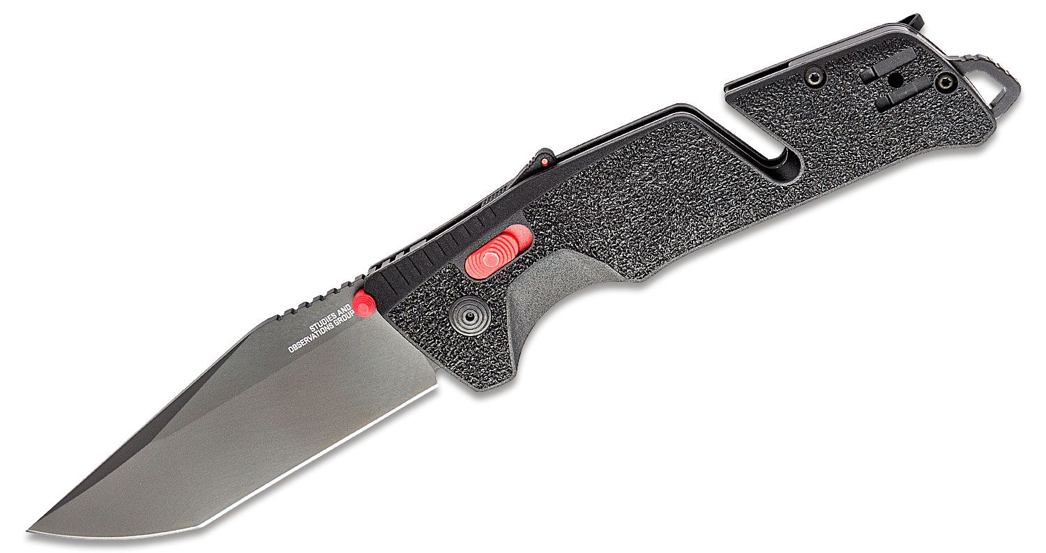 Trident AT - Black & Red  Professional Use Assisted Opening Knife