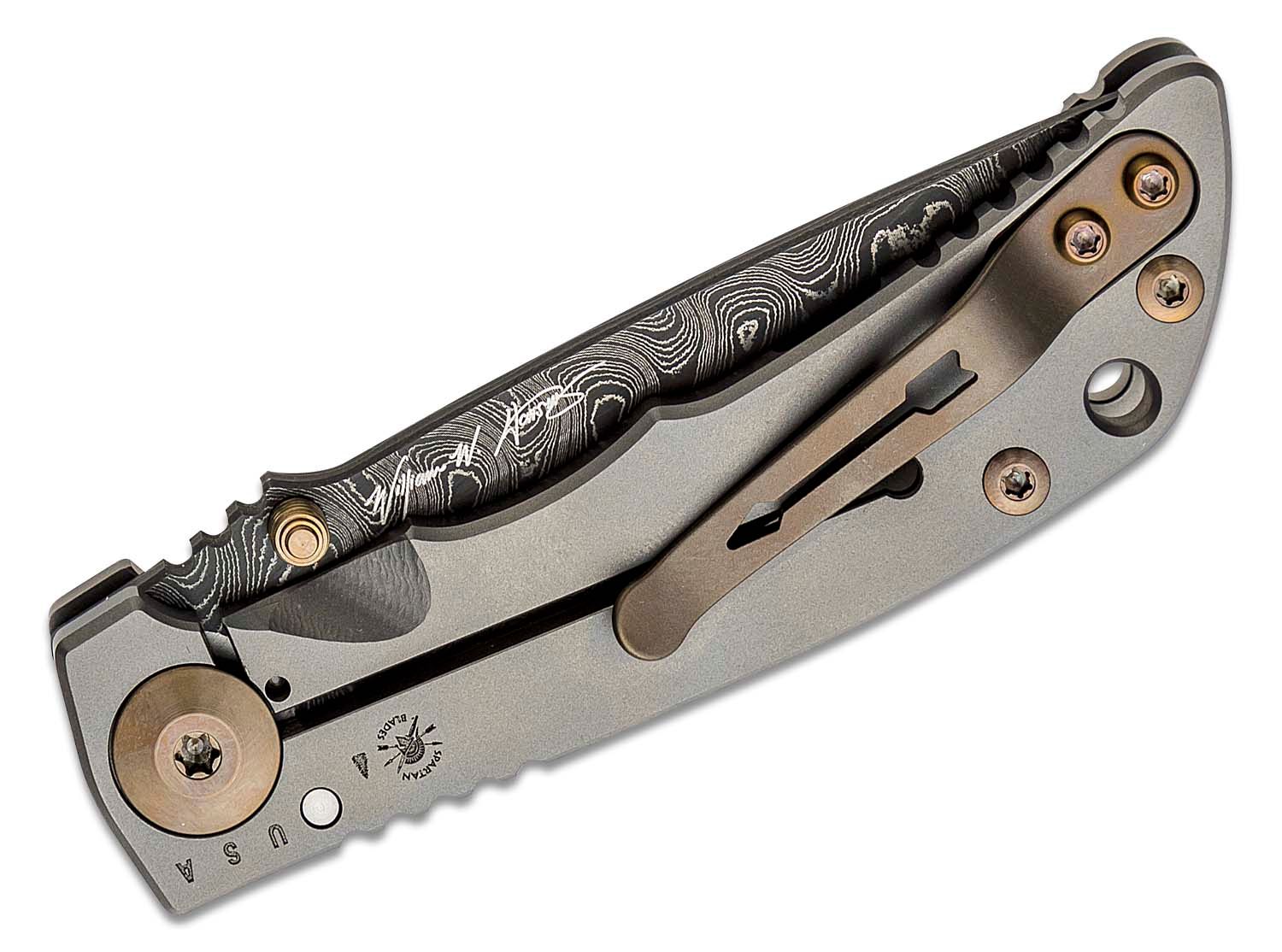 Spartan-Harsey Folder 3.25 Chad Nichols Damascus Bronze Ano