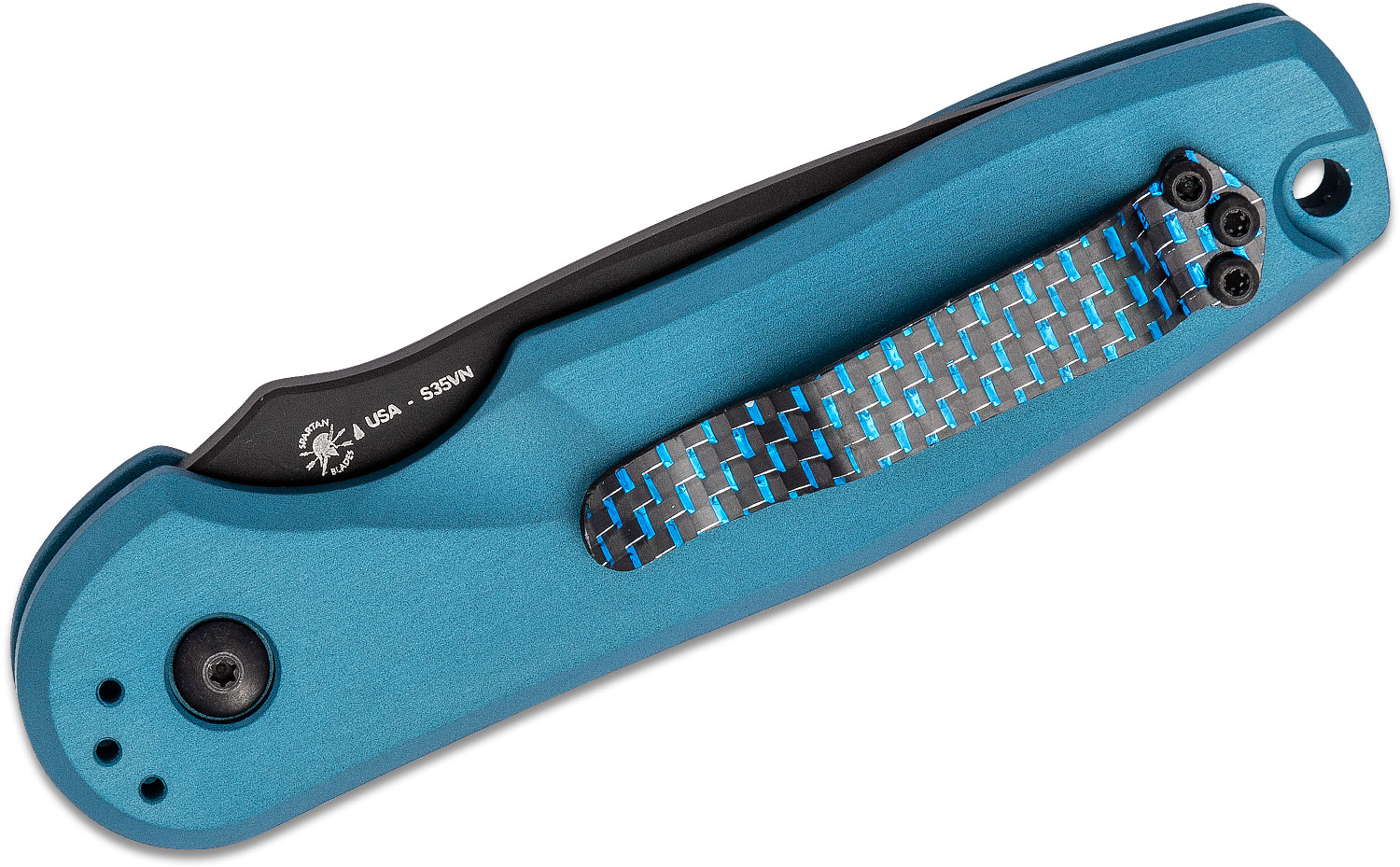 Spartan Blades Zelos AUTO Folding Knife 3.25" S35VN Black PVD Plain