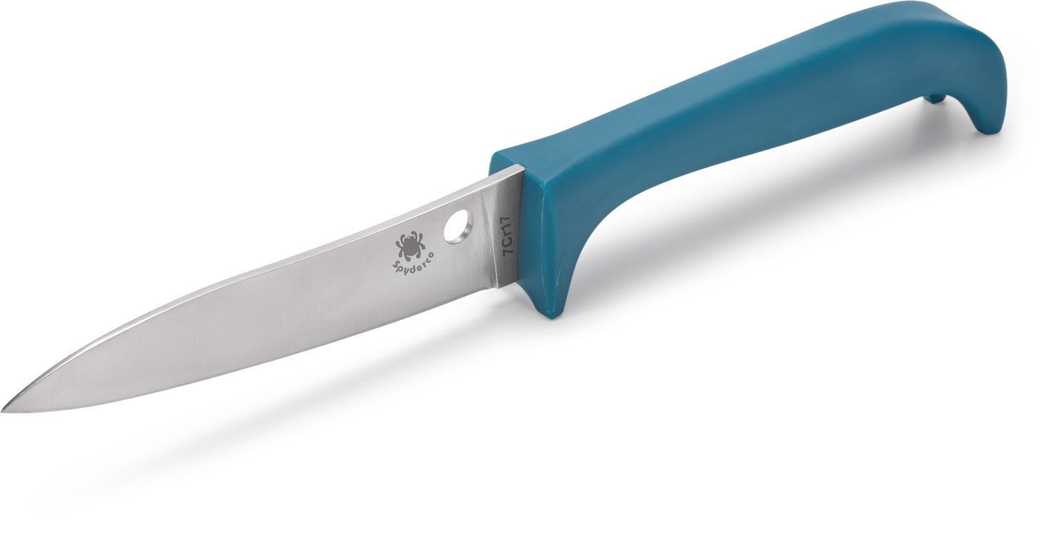 Spyderco Counter Puppy - Kitchen Knife, Blue + Plain