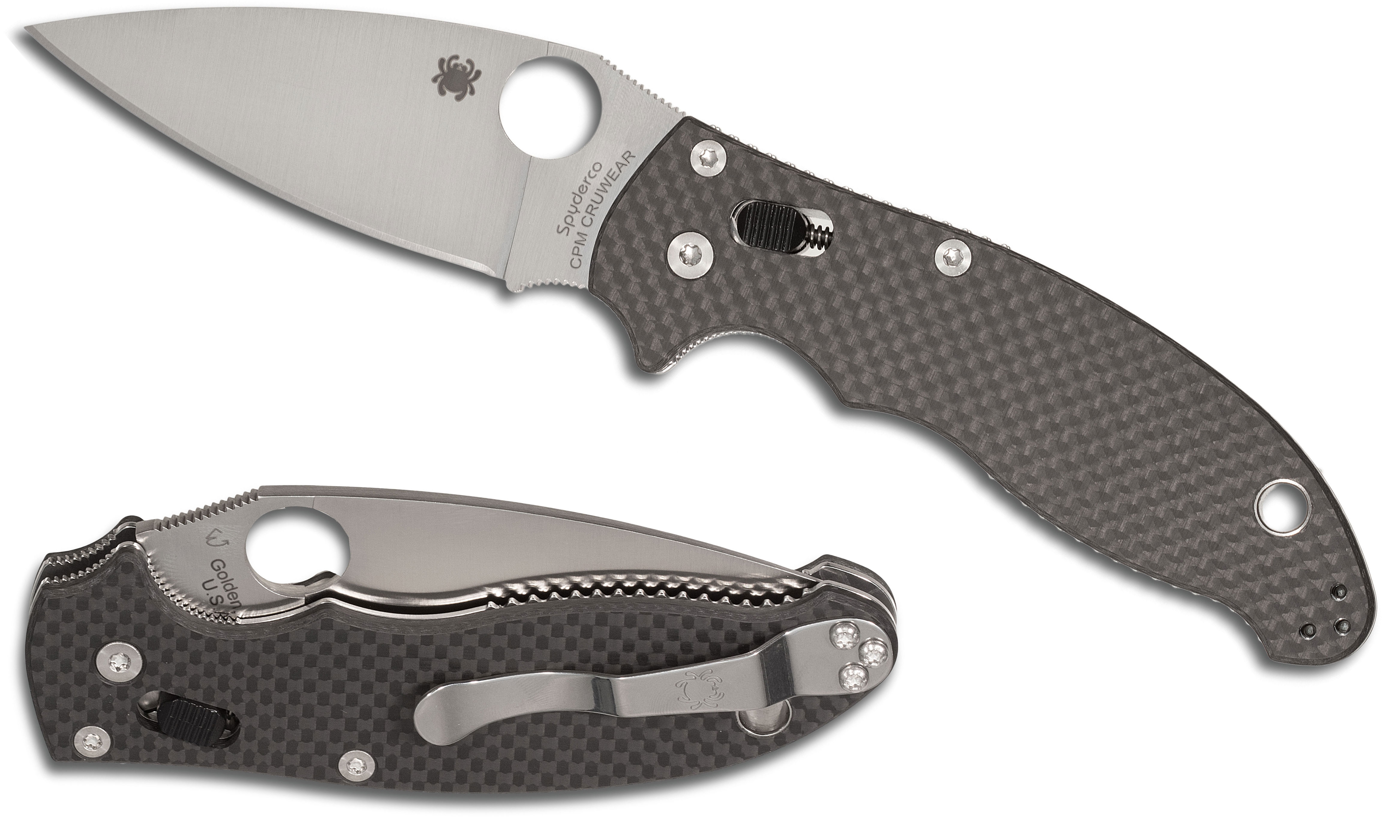 Spyderco C101CFPCW2 Manix 2 Folding Knife 3.37
