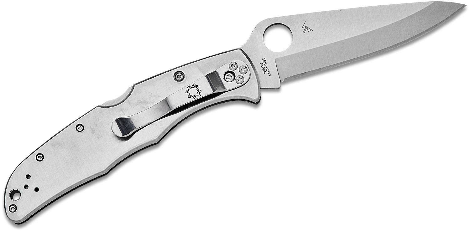 Spyderco Endura with stainless steel handles