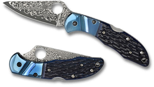 spica  Spyderco C86GFBLP Spin Folding Knife 2.5