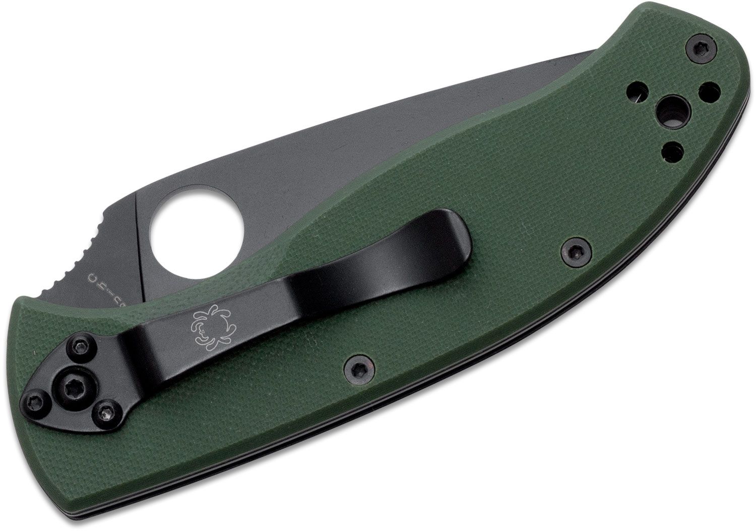 Spyderco Tenacious Folding Knife 3-3/8 Serrated Blade, G10 Handles -  KnifeCenter - C122GS