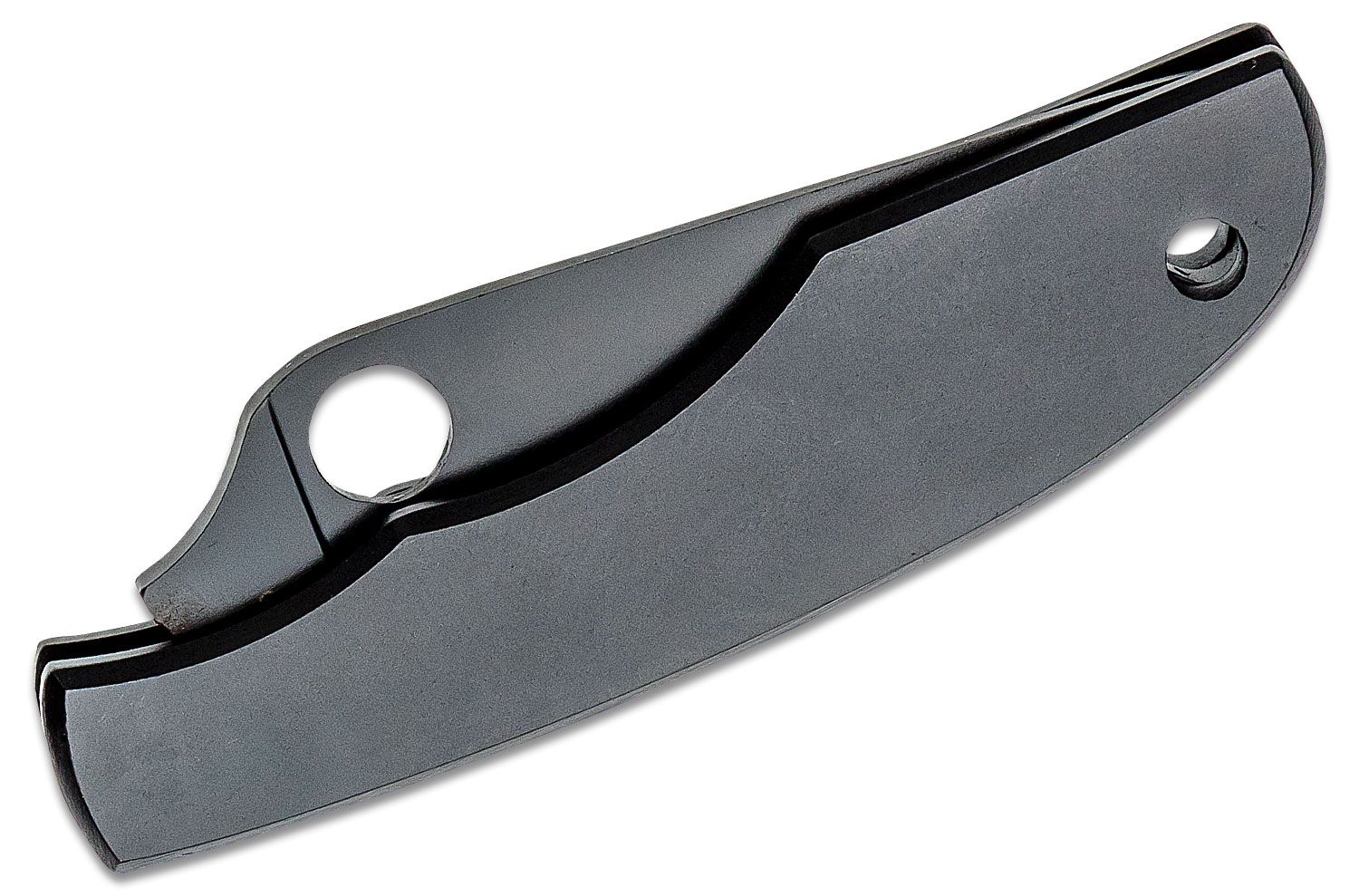 Spyderco Grasshopper Miniature Folding Knife 2.27 Black Oxide Plain Blade  and Stainless Steel Handles - KnifeCenter - C138BKP