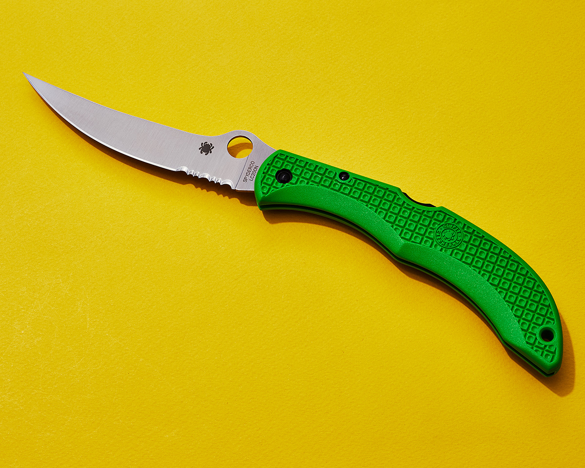 Spyderco Salt Catcherman Sprint Run Lockback Folding Knife 4.64" LC200N