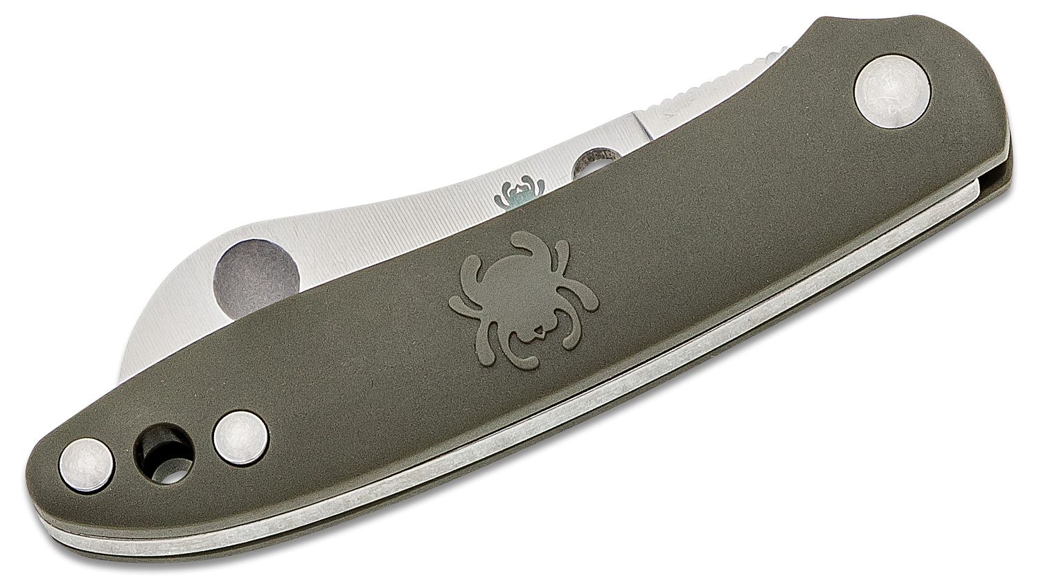 Spyderco Roadie Folding Knife Green FRN Handle N690 Plain Edge SC189GR