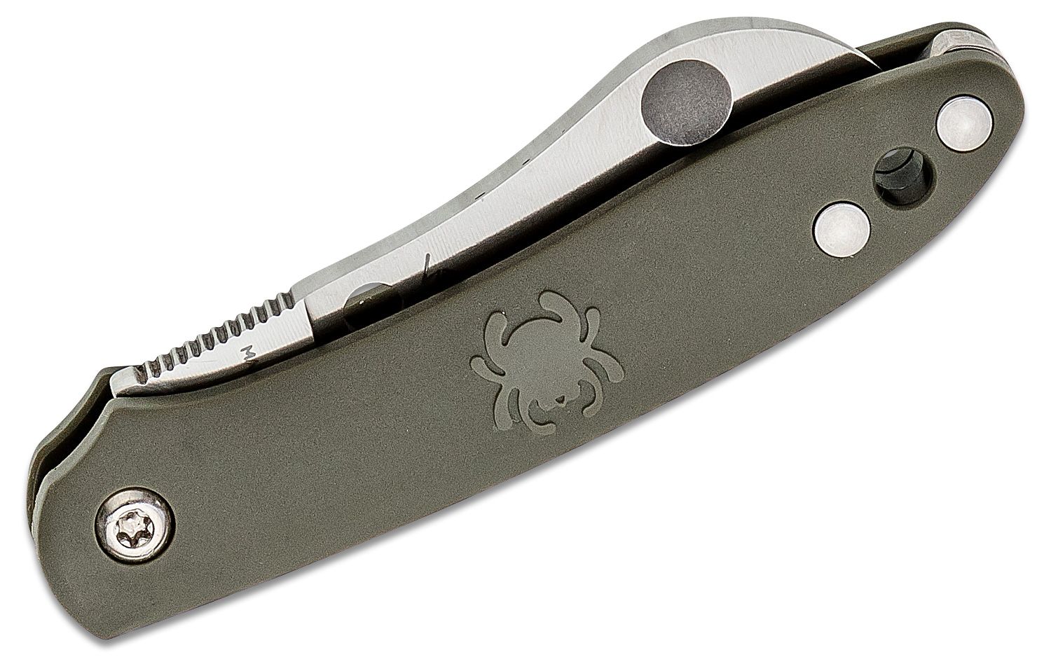 Spyderco Roadie Folding Knife Green FRN Handle N690 Plain Edge SC189GR