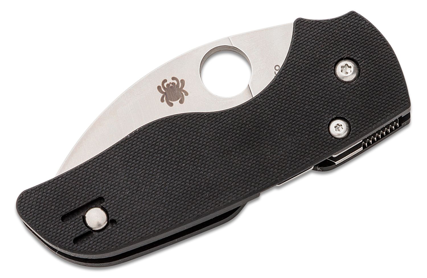 Spyderco Mini Paring Knife 2 inch Plain Wharncliffe Blade, Black  Polypropylene Handle