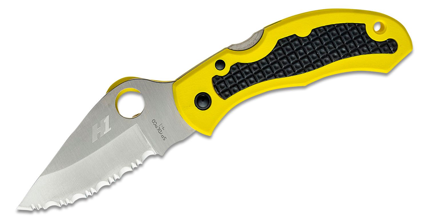 Spyderco Z-Cut Kitchen Knife Yellow Polypropylene Round Tip BD1N Stainless  Cutlery K13PYL - SY