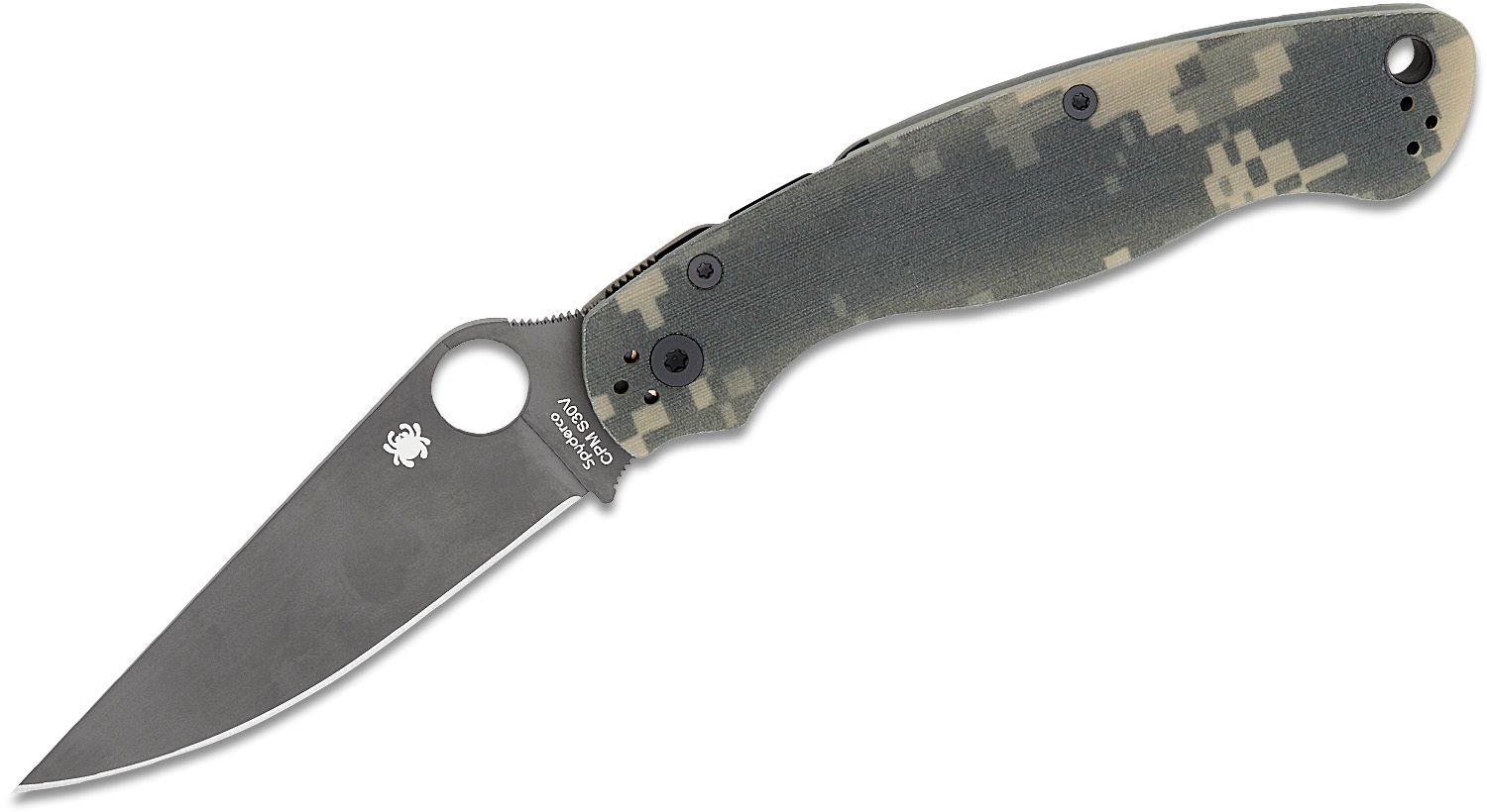 MODIFIED Spyderco Paramiliary 2 Knife - Black DLC Blade