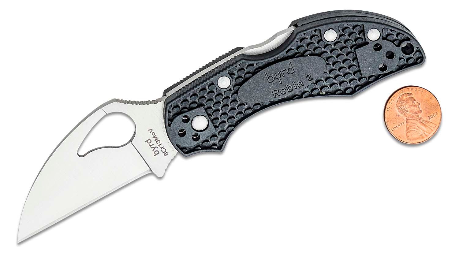 Spyderco Mini Paring Knife 2 Plain Wharncliffe Blade, Black