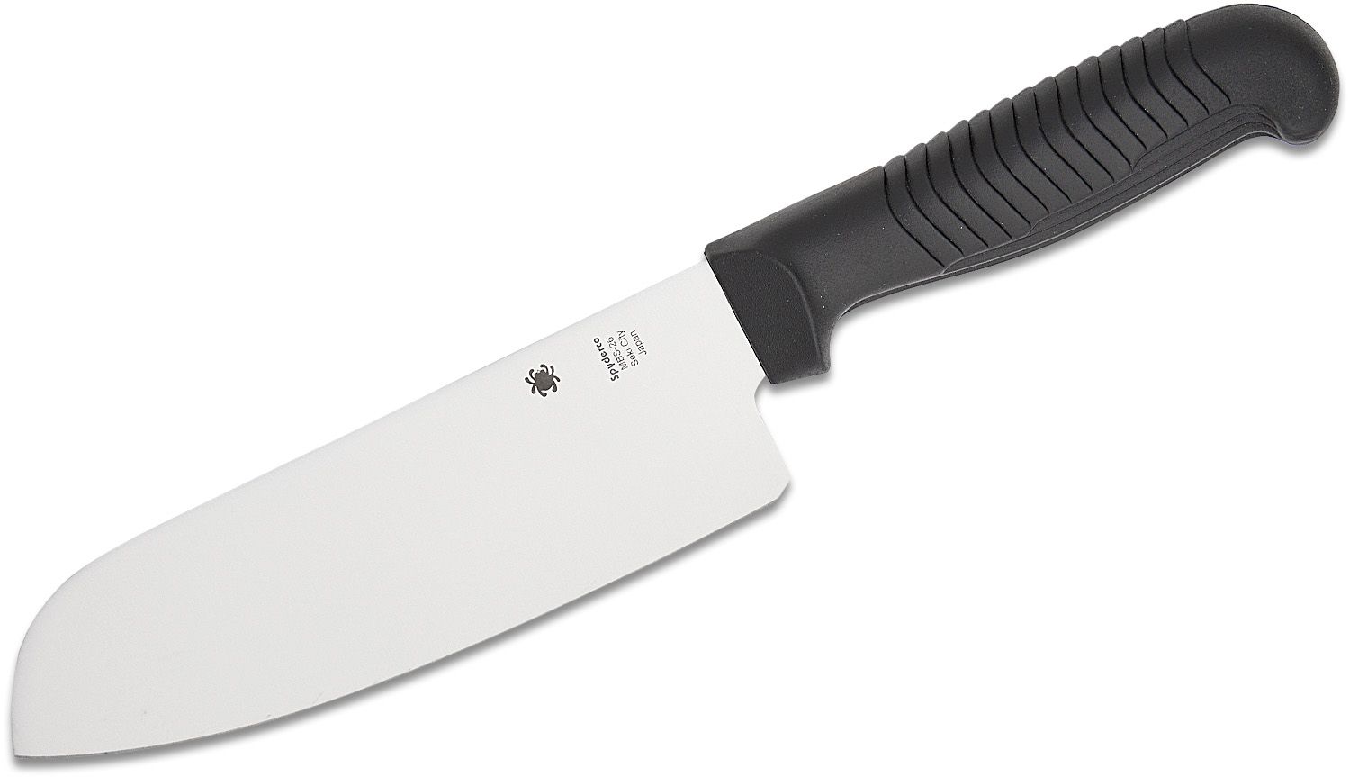 SPYDERCO Santoku Kitchen Knife 7 Plain Black Polypropylene Handle
