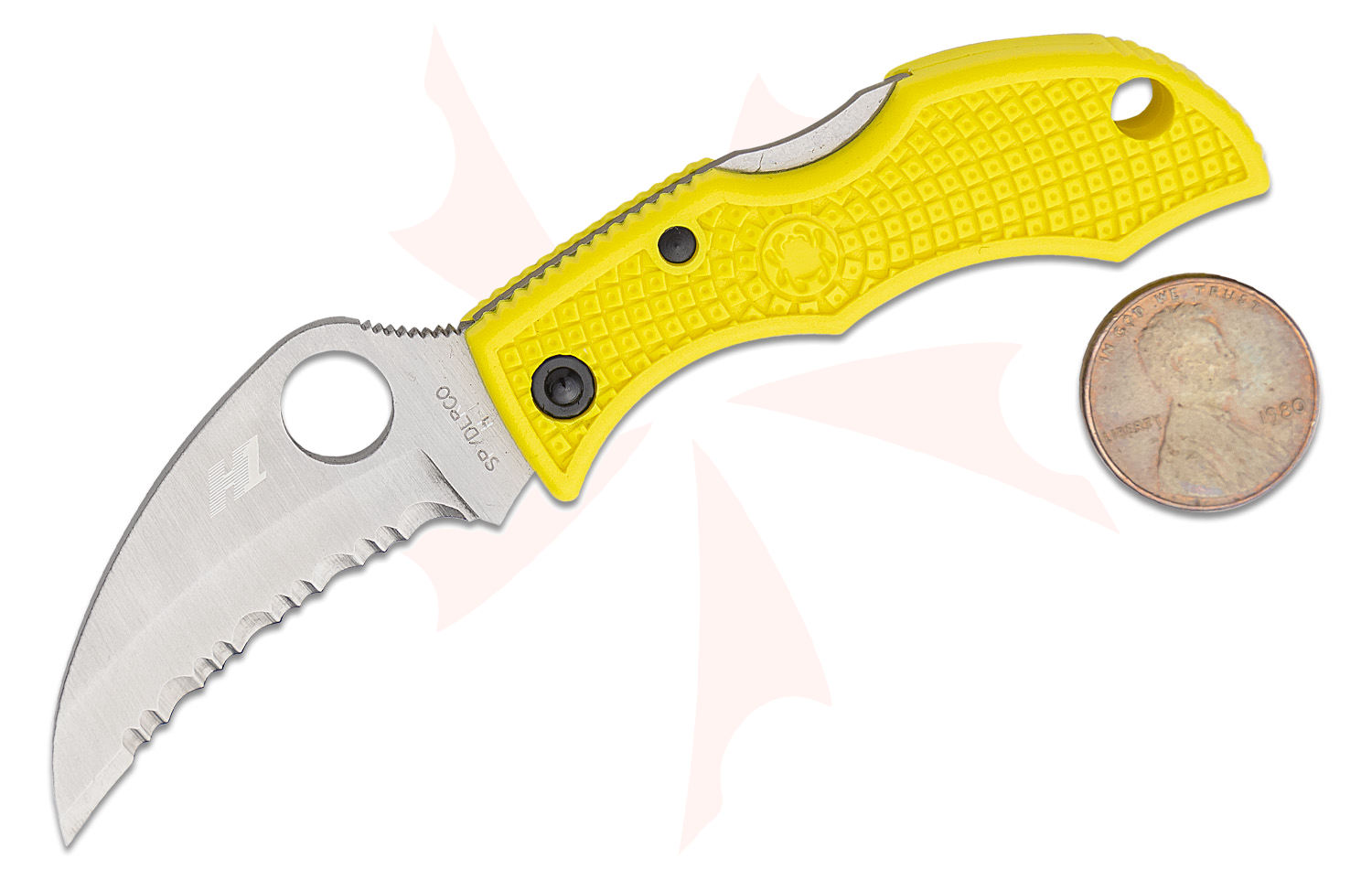 Spyderco Ladybug 3 Salt Hawkbill Folding Knife 1.94