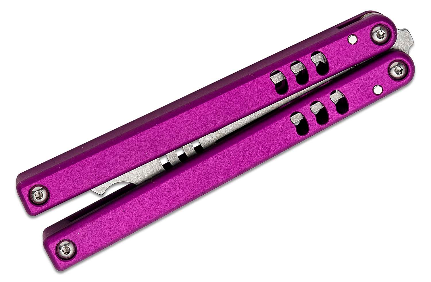 257PESET - Balisong / Butterfly Competition Set - Purple - Backwood Sports