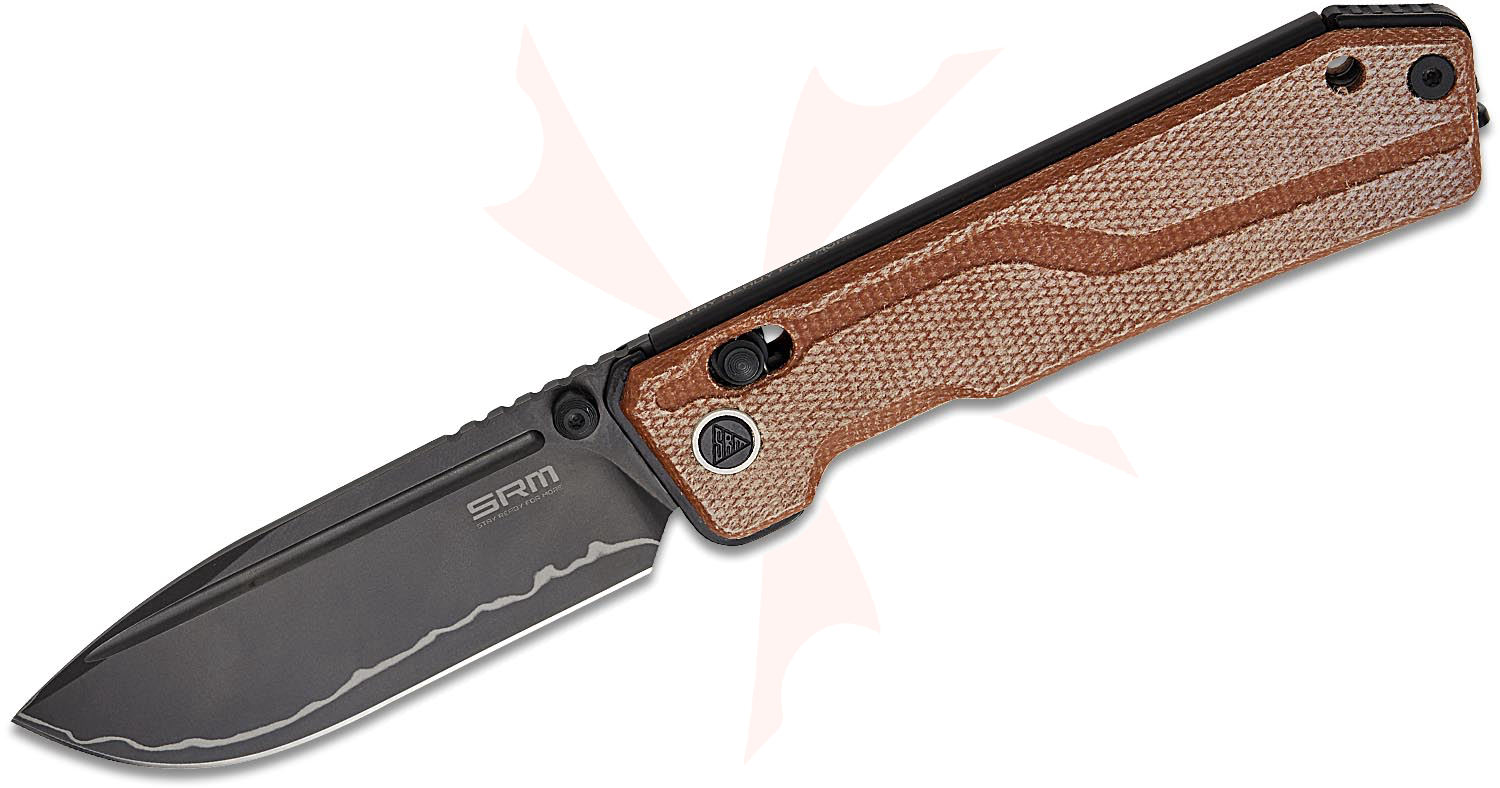 SRM Knives 7228B-MN2 Large Rubik Ambi-Lock Folding Knife 3.43