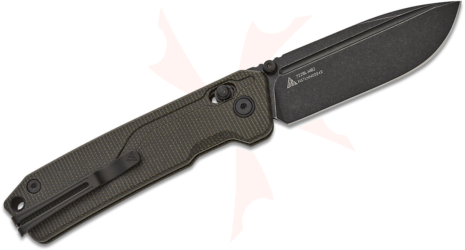 SRM Knives 7228L-MB2 Large Rubik Ambi-Lock Folding Knife 3.4 ...