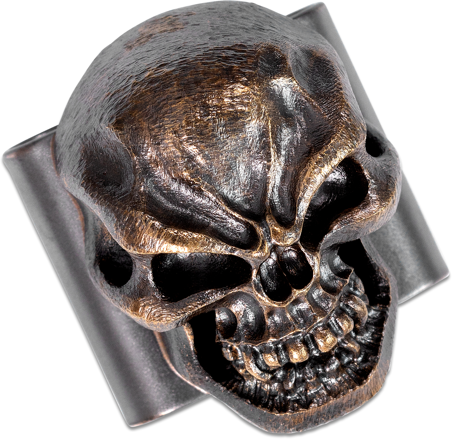 Steel Flame Royal Bronze XL Hardness Skull MOLLE Clip 
