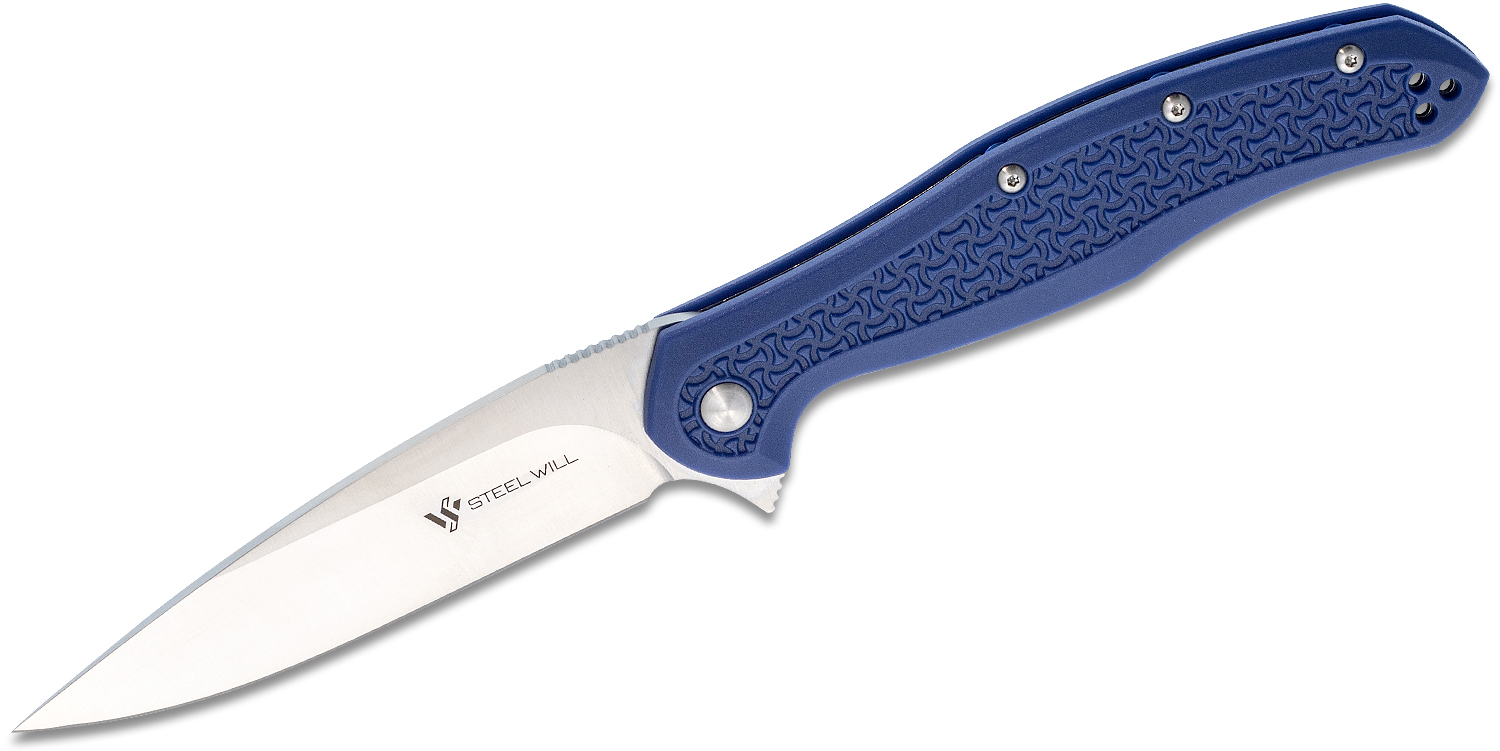 Steel Will Intrigue F4516 Flipper Knife 3.6" D2 Satin Drop Point Blade